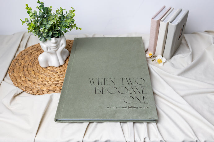 Heirloom Book in Eco Suede with Laser Etching