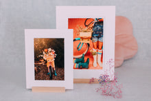 Matted Prints on Wood Stands